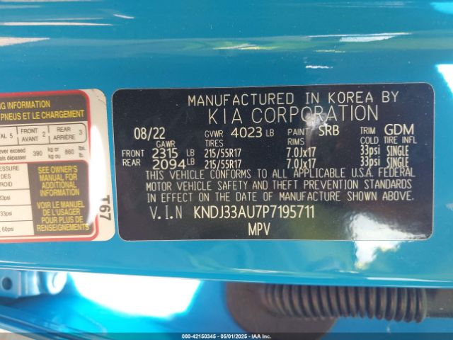 KNDJ33AU7P7195711 KIA SOUL EX