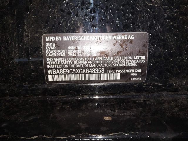 2016 BMW 328I WBA8E9C5XGK648358 Photo 8