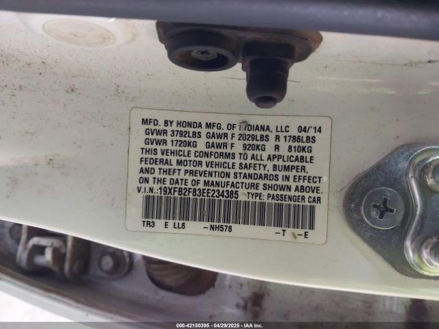 19XFB2F83EE234385 Honda CIVIC EX