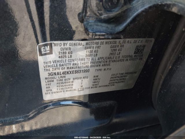 3GNAL4EKXES631990 Chevrolet Captiva Sport Ltz