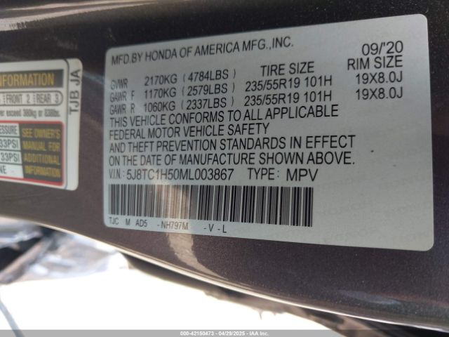 2021 ACURA RDX 5J8TC1H50ML003867 Photo 8