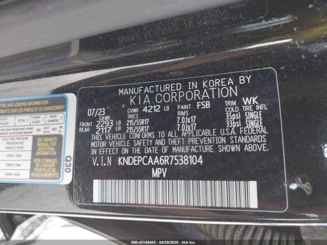 KNDEPCAA6R7538104 KIA Seltos Lx