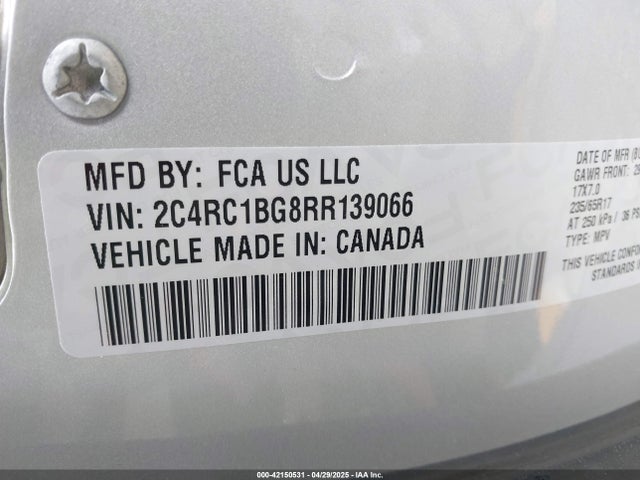 2C4RC1BG8RR139066 Chrysler Pacifica Touring L