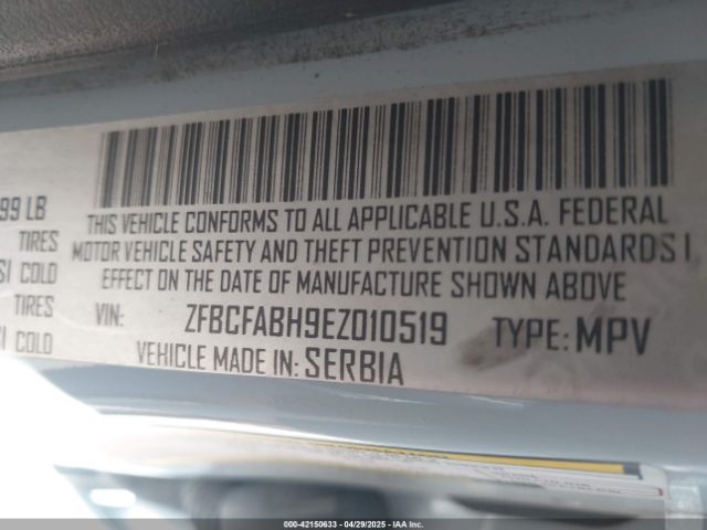 ZFBCFABH9EZ010519 Fiat 500l Easy