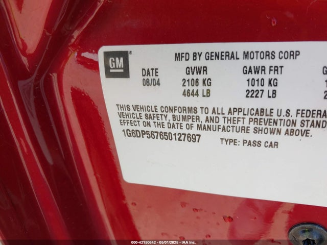 2005 CADILLAC CTS 1G6DP567650127697 Photo 8