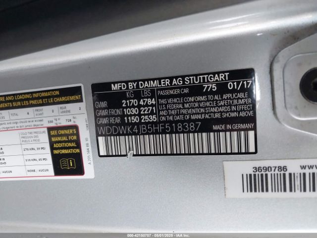 WDDWK4JB5HF518387 Mercedes-Benz C 300