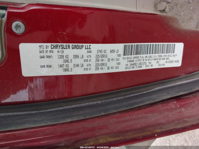 2010 CHRYSLER TOWN & COUNTRY 2A4RR5D11AR315761 Photo 8