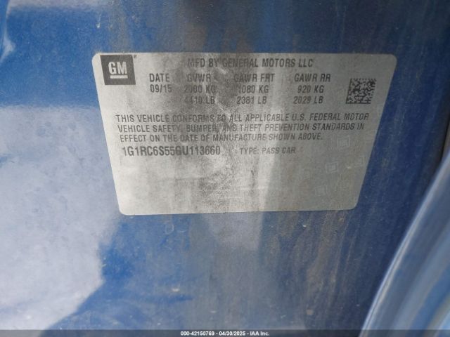 1G1RC6S55GU113660 Chevrolet VOLT LT