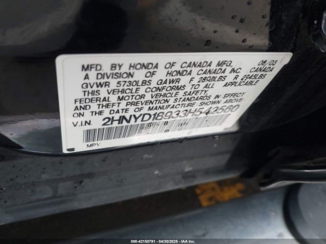 2003 ACURA MDX 2HNYD18933H542560 Photo 8