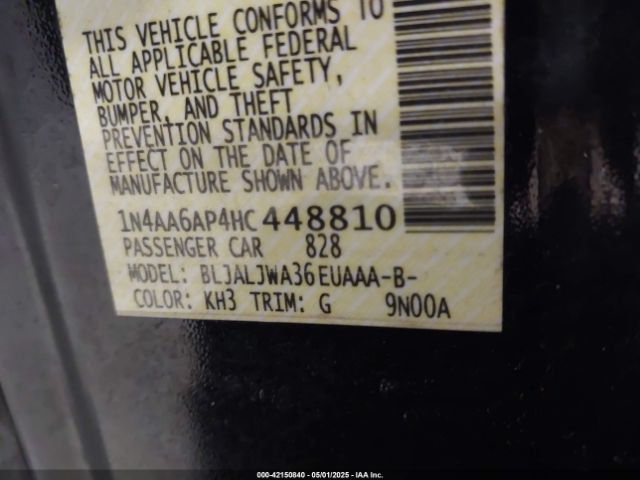 1N4AA6AP4HC448810 Nissan Maxima 3.5 Sv