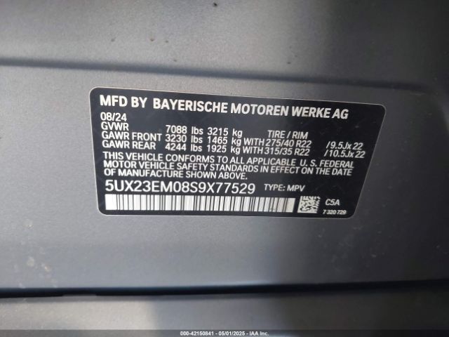 5UX23EM08S9X77529 BMW 2025