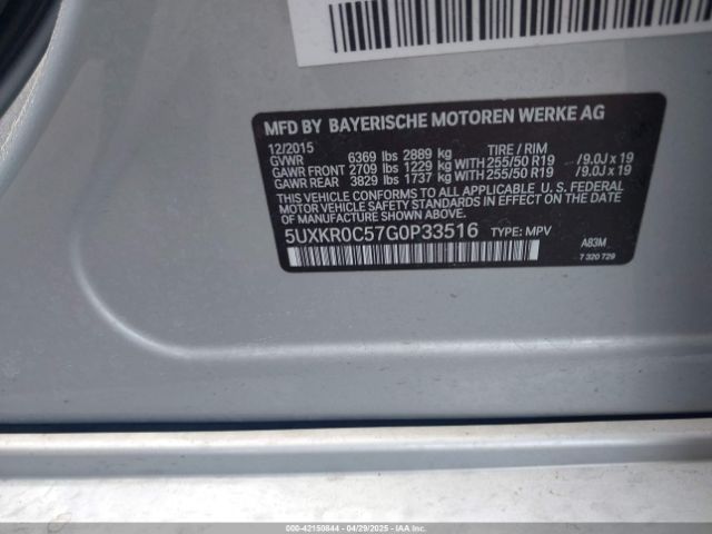 5UXKR0C57G0P33516 BMW X5 Xdrive35i