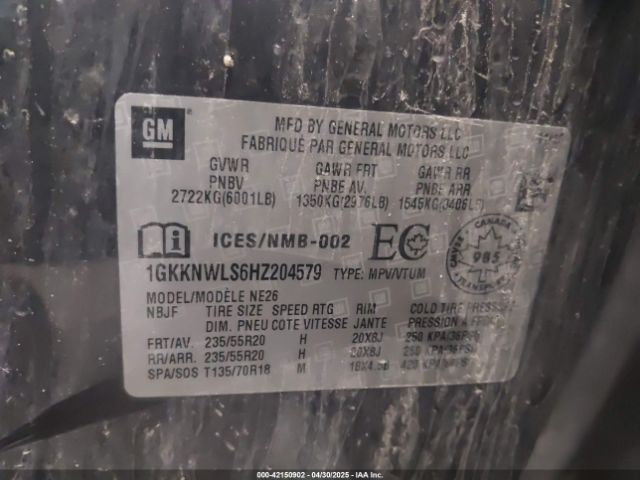1GKKNWLS6HZ204579 GMC Acadia Slt-2