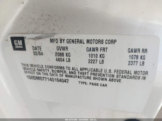 2004 CADILLAC CTS 1G6DM577140164047 Photo 8