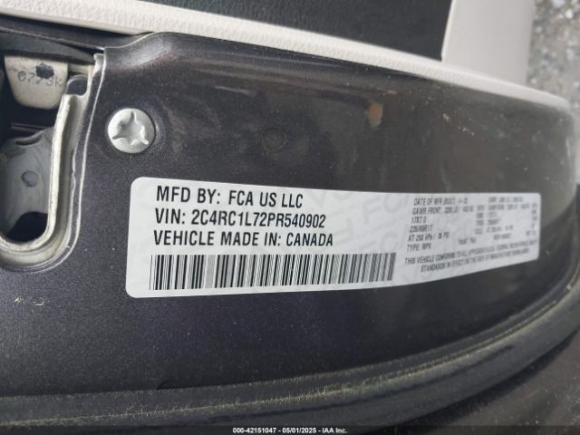 2C4RC1L72PR540902 Chrysler Pacifica Hybrid Touring L