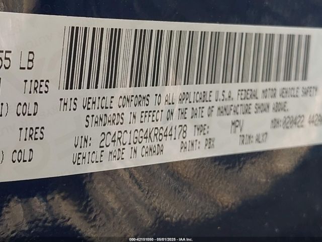 2019 CHRYSLER PACIFICA 2C4RC1GG4KR644178 Photo 8