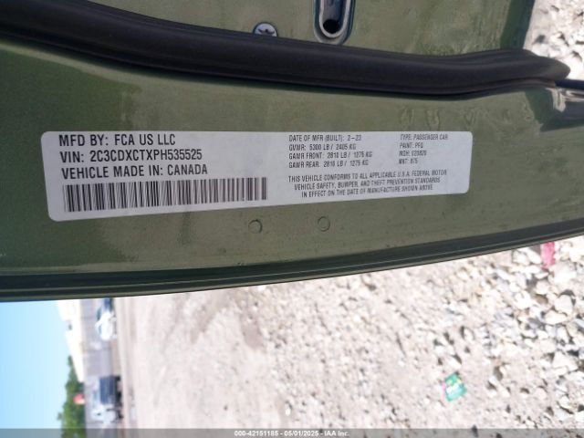 2C3CDXCTXPH535525 Dodge CHARGER R/T