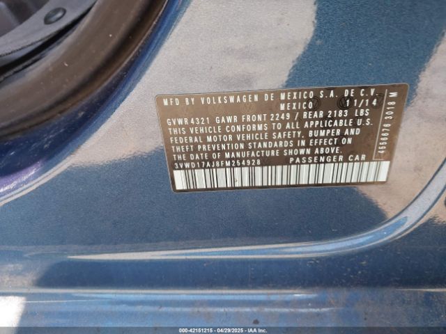 3VWD17AJ8FM254928 Volkswagen Jetta 1.8t Se