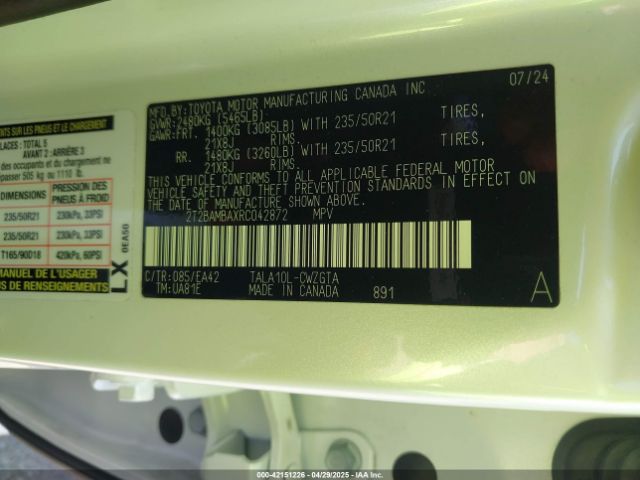 2T2BAMBAXRC042872 Lexus Rx 350 Premium