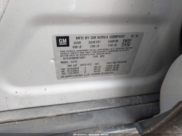 KL4CJCSB8GB716681 Buick Encore Leather