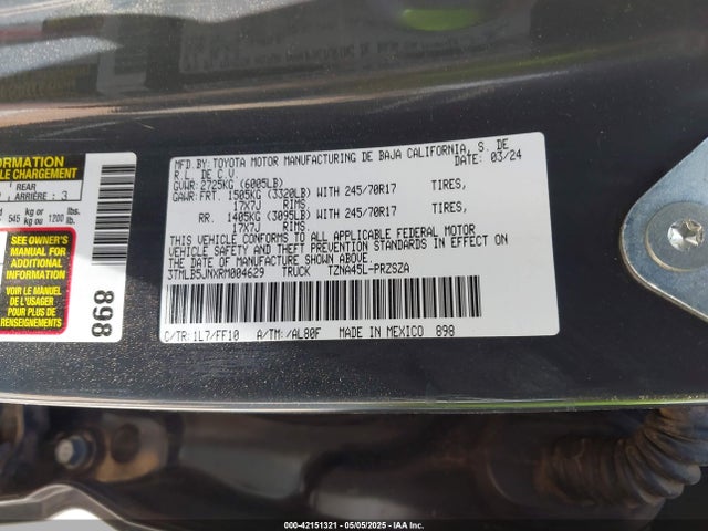 Toyota t24a-fts 2024 3TMLB5JNXRM004629 Image 9