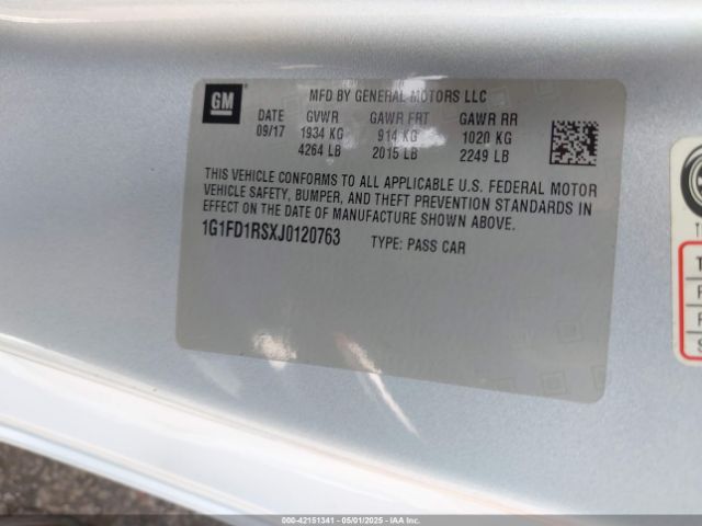 1G1FD1RSXJ0120763 Chevrolet Camaro 2lt