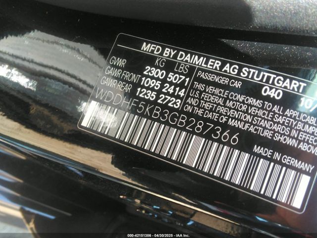 WDDHF5KB3GB287366 Mercedes-Benz E 350