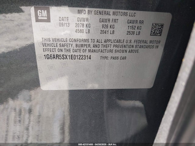 2014 CADILLAC CTS 1G6AR5SX1E0122314 Photo 8