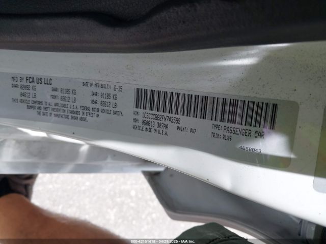 2015 CHRYSLER 200 1C3CCCBB2FN743599 Photo 8