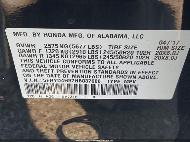 2017 ACURA MDX 5FRYD4H57HB037606 Photo 8