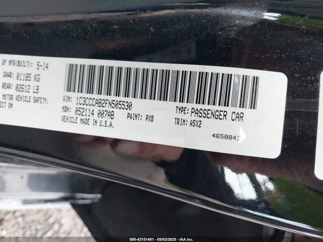 1C3CCCAB2FN505530 Chrysler 200 Limited