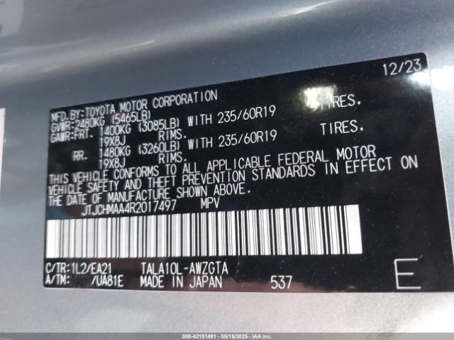 JTJCHMAA4R2017497 Lexus Rx 350 Premium