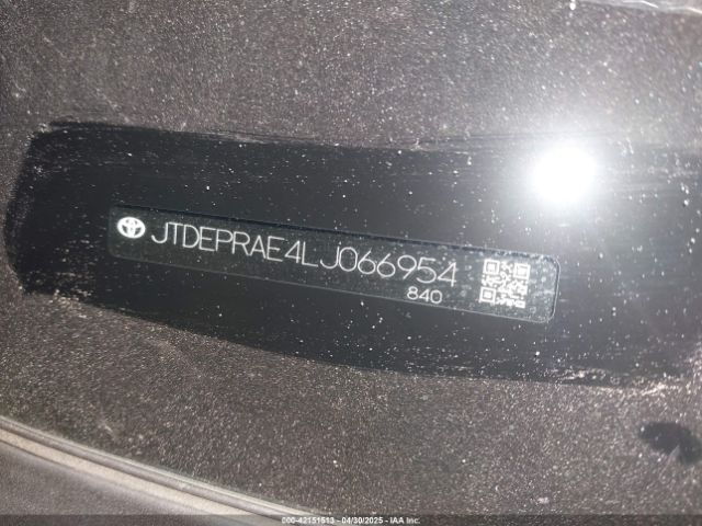 JTDEPRAE4LJ066954 Toyota COROLLA LE