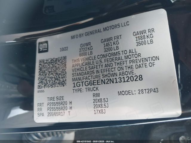 1GTG6EEN2N1312028 GMC lgz