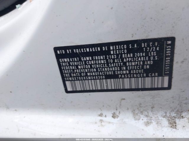 3VWBX7BUXSM048308 Volkswagen Jetta 1.5t Sport