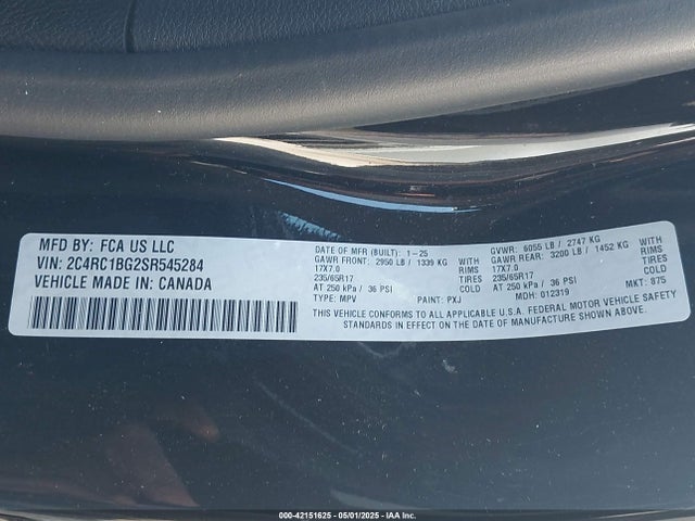 2C4RC1BG2SR545284 Chrysler Pacifica Select