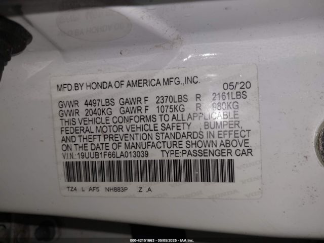 2020 ACURA TLX 19UUB1F66LA013039 Photo 8