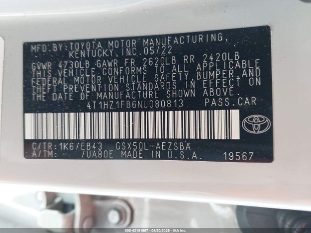 4T1HZ1FB6NU080813 Toyota Avalon Touring