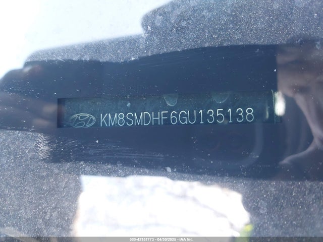 KM8SMDHF6GU135138 Hyundai Santa Fe Se