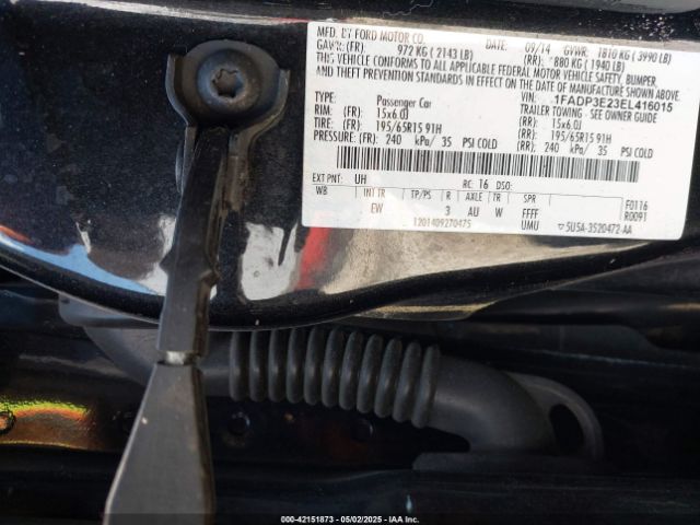 1FADP3E23EL416015 Ford FOCUS S