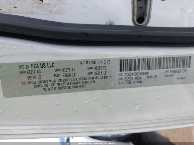 2019 DODGE CHARGER 2C3CDXHGXKH608848 Photo 8