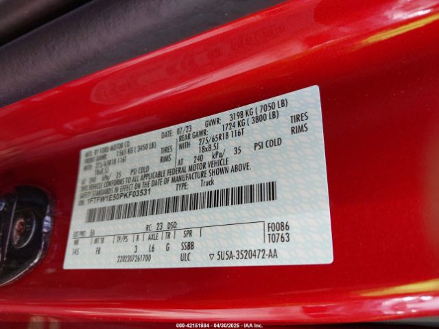 2023 FORD F-150 1FTFW1E50PKF03531 Photo 8