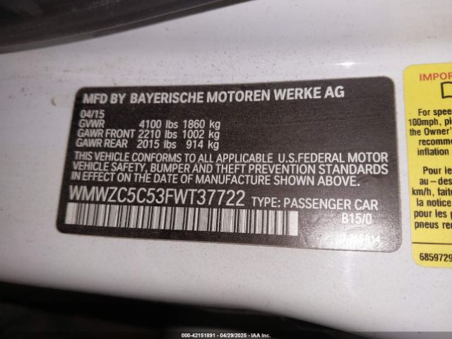 WMWZC5C53FWT37722 Mini Countryman Cooper S