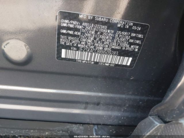2024 SUBARU FORESTER JF2SKACC8RH509283 Photo 8
