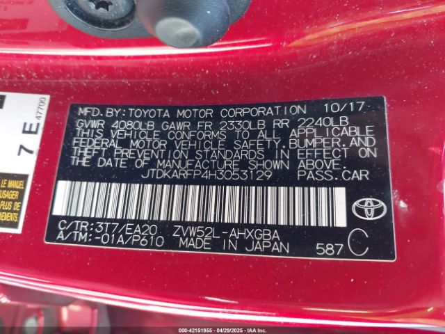2017 TOYOTA PRIUS PRIME JTDKARFP4H3053129 Photo 8
