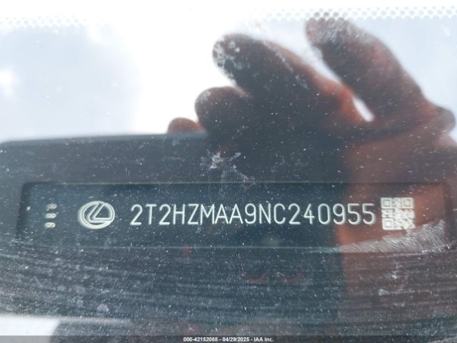 2T2HZMAA9NC240955 Lexus RX 350