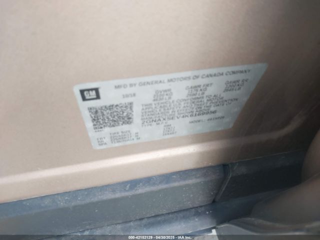 2019 CHEVROLET EQUINOX 2GNAXSEV4K6169956 Photo 8