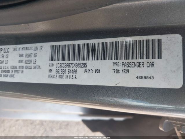 2012 CHRYSLER 200 1C3CCBAB7CN305295 Photo 8