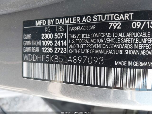 WDDHF5KB5EA897093 Mercedes-Benz E 350 E 350 Luxury