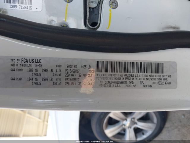 1C4NJPFA0GD588643 Jeep Patriot Latitude